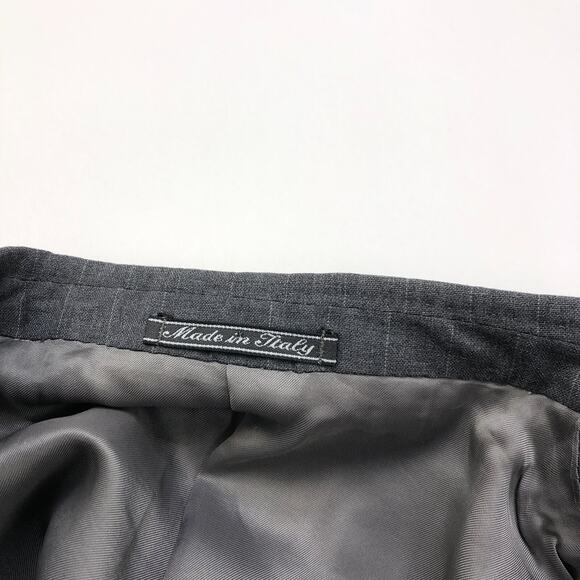 Ermenegildo Zegna Pinstriped 39 Custom Blazer Sport Coat Jacket Gray - Picture 14 of 15